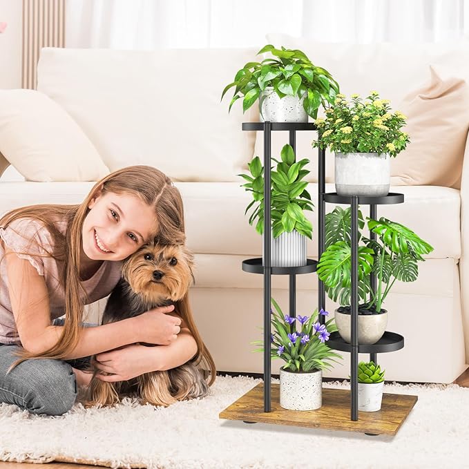 iDavosic.ly 4 Tier Plant Stand Indoor Outdoor, Tiered Corner Multiple Flower - Image 2