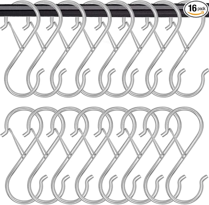 16 Pack S Shaped Hooks by Waitkey