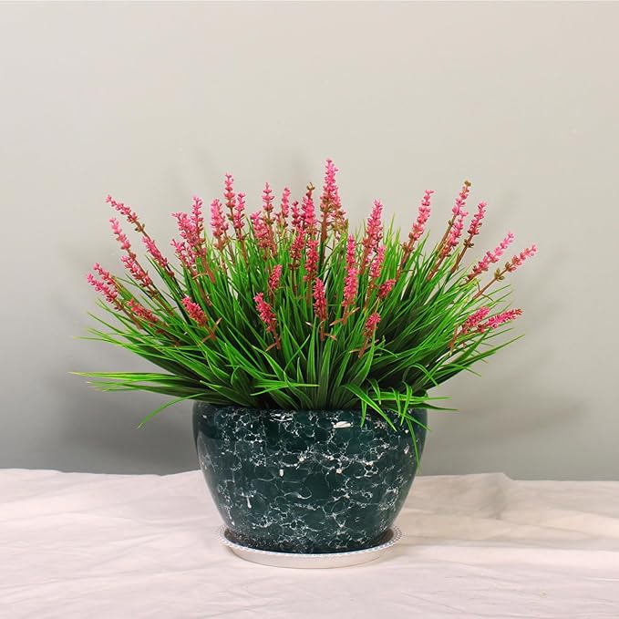 alyptus 12 Bundles Artificial Plants Outdoor Fake Monkey Grass - Image 3