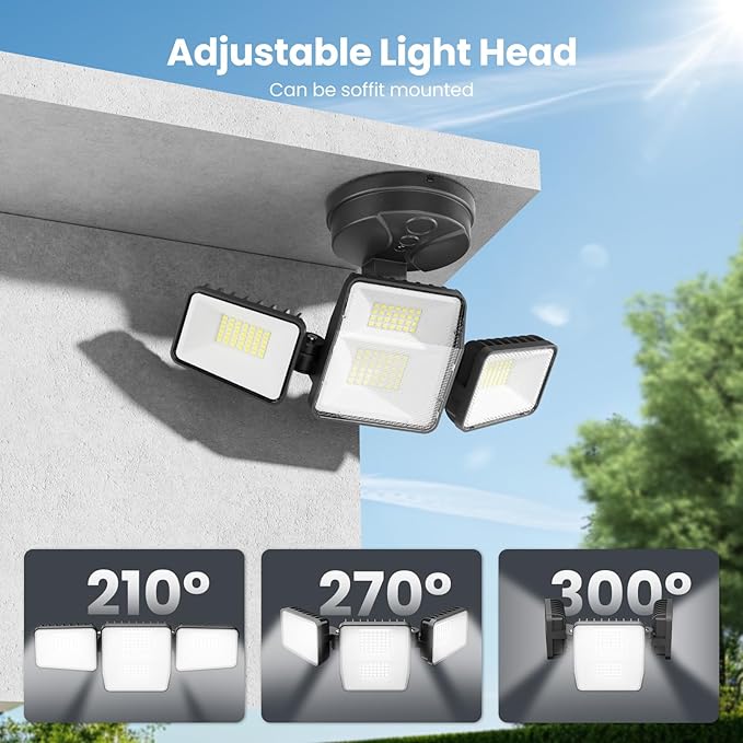 70W 7000LM LED Flood Lights Outdoor 2 Packs, Switch Controlled Security Lights - Image 7