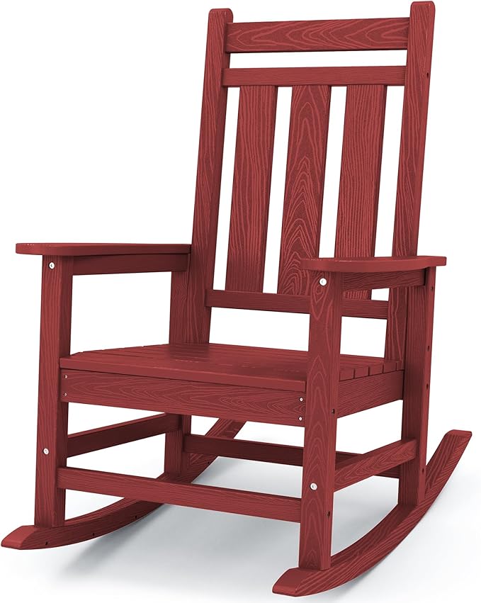 KINGYES Oversized Outdoor Rocking Chair, All-Weather Patio Rocking Chairs by KINGYES