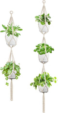 USLAI Macrame Plant Hanger Indoor Outdoor, Fits 4 to 8 Inch Pots, Strong by USLAI