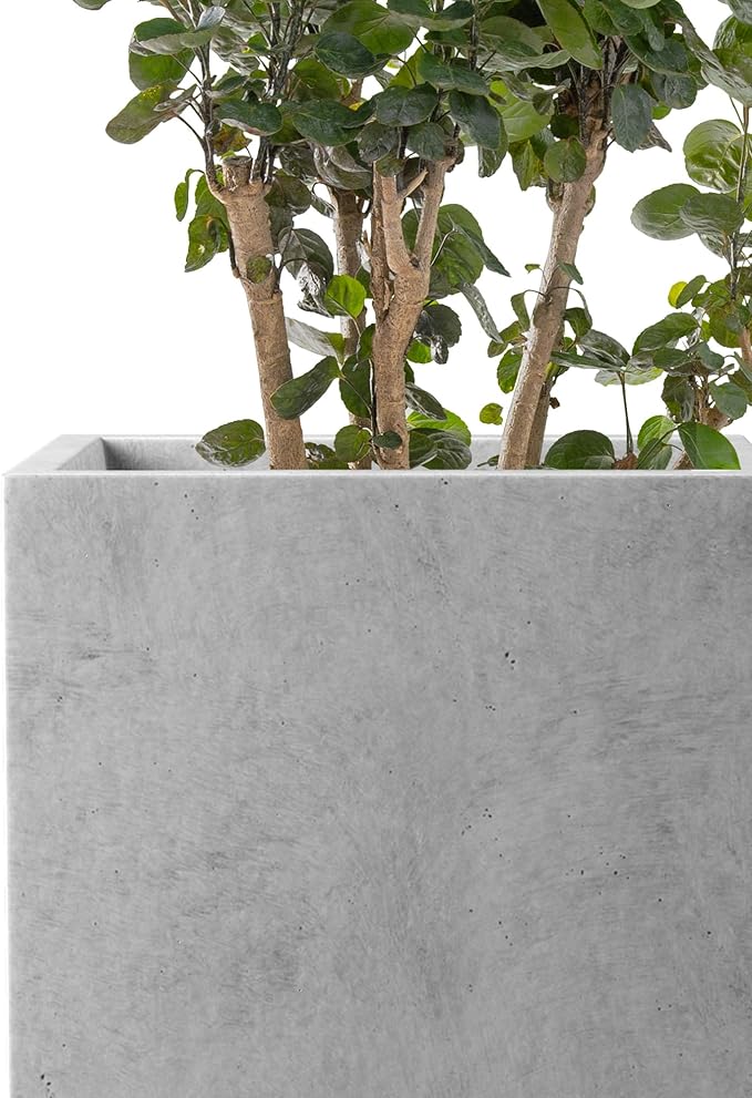 Kante 15.7" H Tall Rectangular Concrete Planters, Outdoor Indoor Lightweight - Image 8