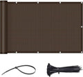 LOVE STORY 3.3'x19.7' Brown Balcony Screen Privacy Fence Cover UV Protection by LOVESTORY