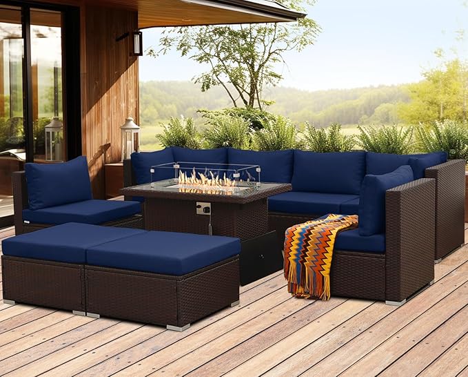 NICESOUL 9 Piece Patio Furniture Set - Image 2