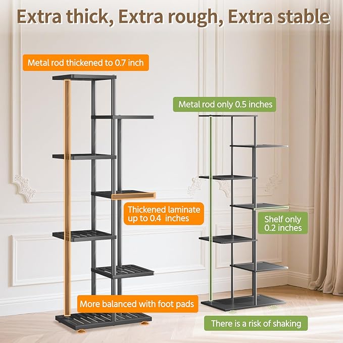 LASZOLA 6 Tier Plant Stand Indoors Outdoors - Image 3
