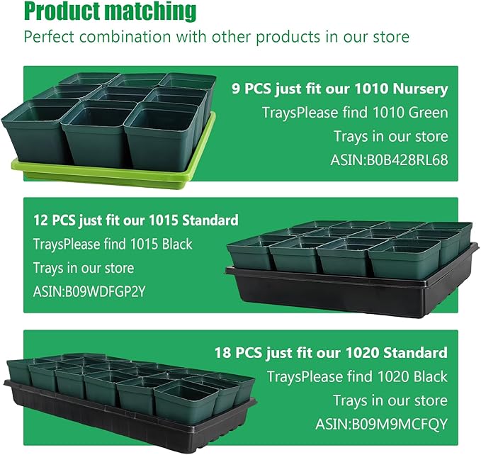 Square Nursery Seedling Pot 3.5 Inches 90 Pcs, Small Nursery Pot Plastic Thick - Image 6