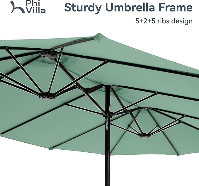 PHI VILLA 15ft Large Patio Umbrellas - Image 8