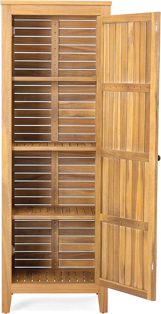 Christopher Knight Home Patio Gribs Acacia Wood Storage Cabinet, by ChristopherKnightHome