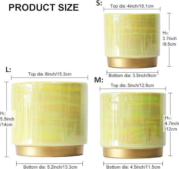Gepege Indoor Pots for Plants, Ceramic Planter - Image 6