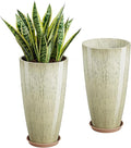 QCQHDU 21 inch Tall Planters for Outdoor & Indoor Plants, 2 Pack Sturdy by QCQHDU