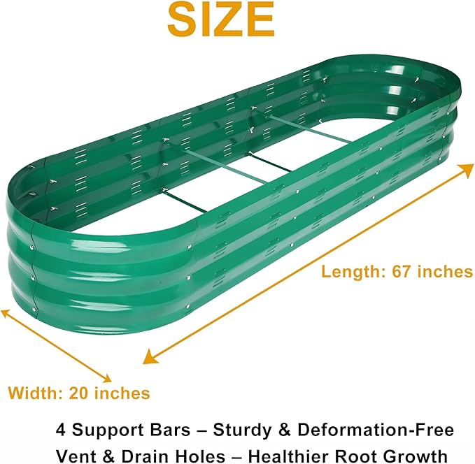 GADI Raised Garden Bed Kit for Vegetables Flower Galvanized Metal Planter Boxs - Image 3