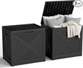 31 Gallon Outdoor Storage Box, Large Resin Deck Box by Unknown