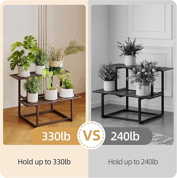 Metal Plant Stand, Foldable Heavy Duty Indoor, Window Iron Plant Shelf - Image 7