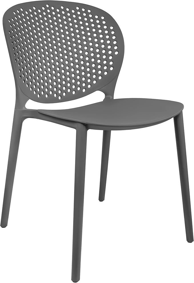 2xhome Set of 2 Patio Dining Chairs | Modern Stackable Outdoor Pool Side Chair - Image 6