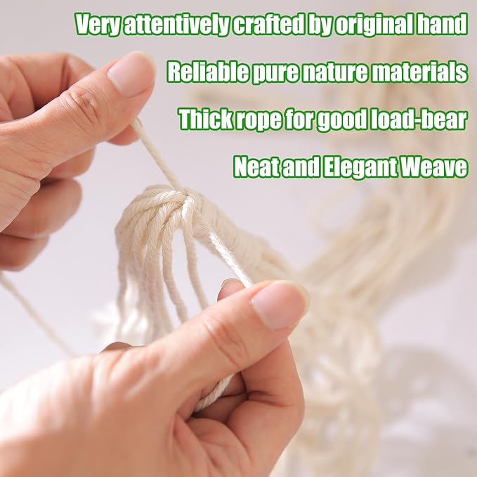 Macrame Plant Hanger Indoor, Hanging Planters - Image 7