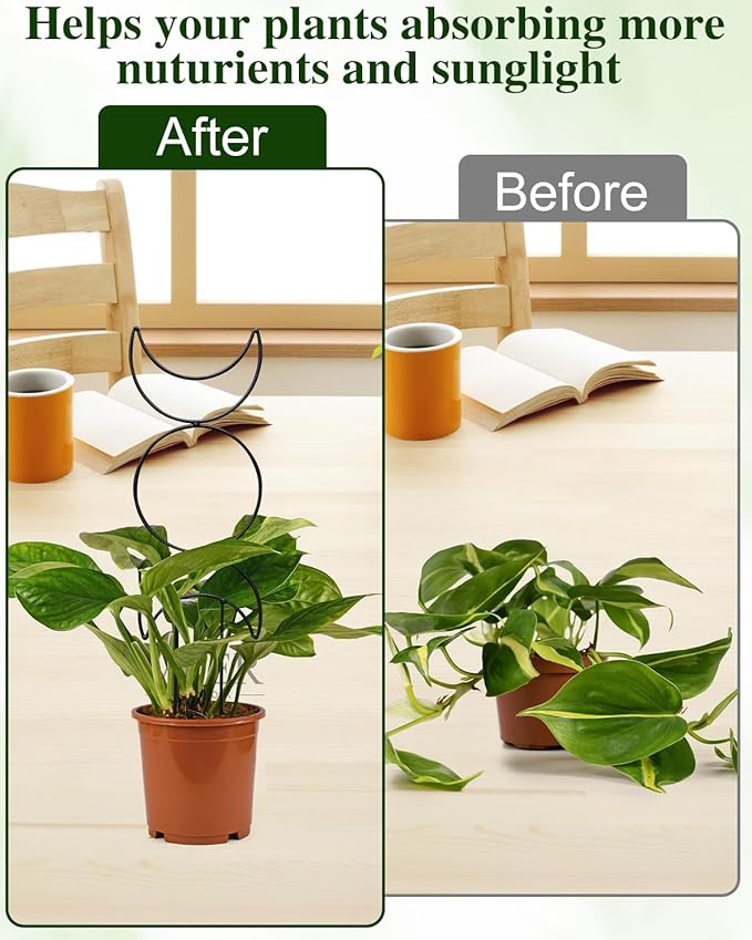 4 Pack Trellis for Indoor Climbing Plant, Small Metal Outdoor Garden Trellis - Image 3