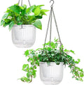 Melphoe 2 Pack Self Watering Hanging Planters Indoor Flower Pots, 6.5 Inch by Melphoe