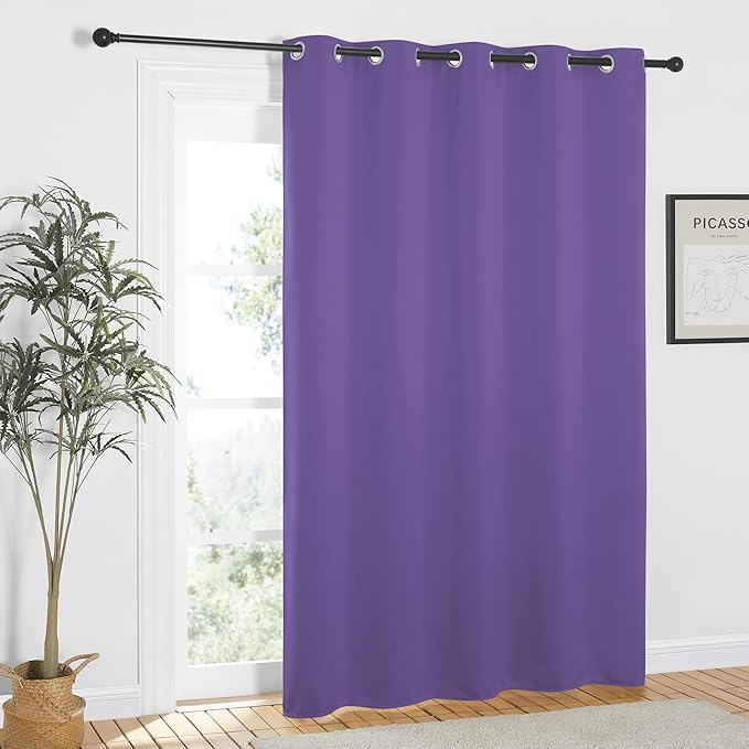 NICETOWN Lilac Purple Blackout Curtains 84 inch Length, Grommet Top Room - Image 7