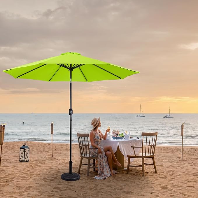 Backyard Expressions 9 ft. Patio Umbrella, Market Table Umbrella w/Tilt and - Image 5