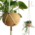 Macrame Plant Hanger Polyester Rope 42 Inch Outdoor Indoor Adjustable Hanging by LETBE