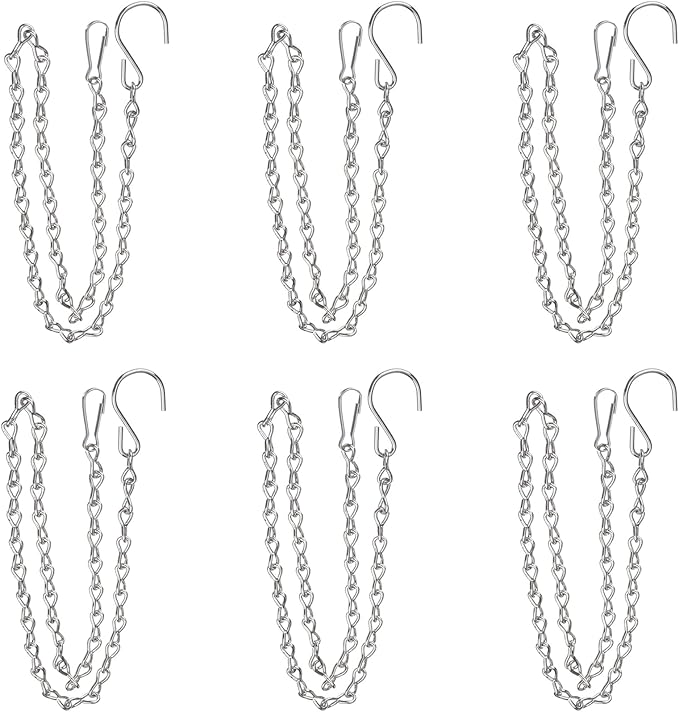 YINGFENG 6 Pack 19.7 Inch Silver Hanging Chain by YINGFENG