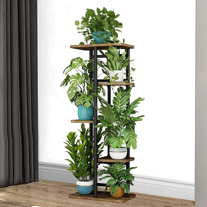 LINZINAR Plant Stand 5 Tier 6 Plant Multiple Flower Rack Holder Shelves Rack - Image 3