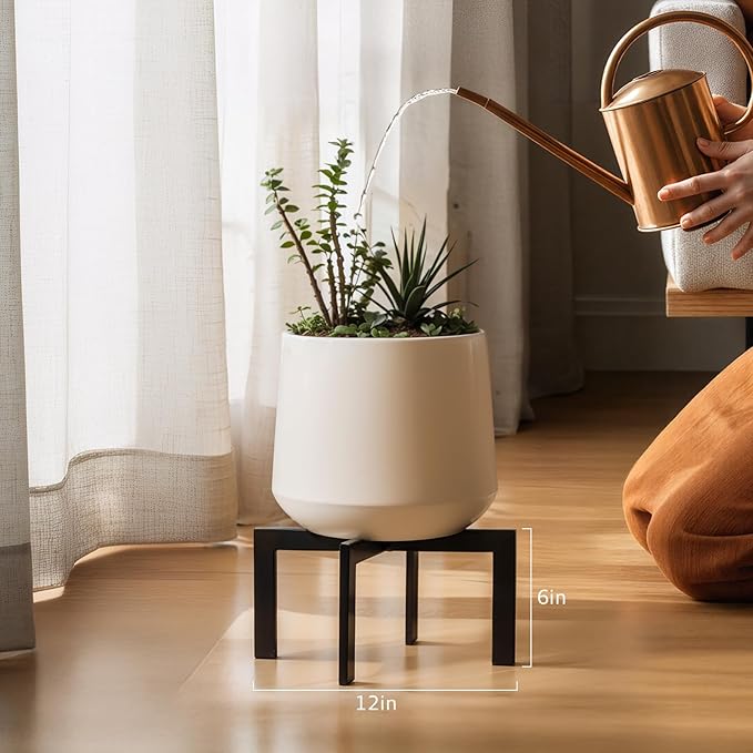 IZIDDO Plant Stand Indoor Outdoor, Metal Mid-Century Pot Stand, Modern Plant - Image 3