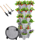 GameXcel Vertical Planter 6 Tier Stackable Planters Garden Planters Strawberry by GameXcel