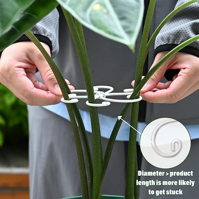 5PCS Monstera Plant Support Hook White 4.1 * 4.1 Inch – Set of 5 Durable Metal - Image 4