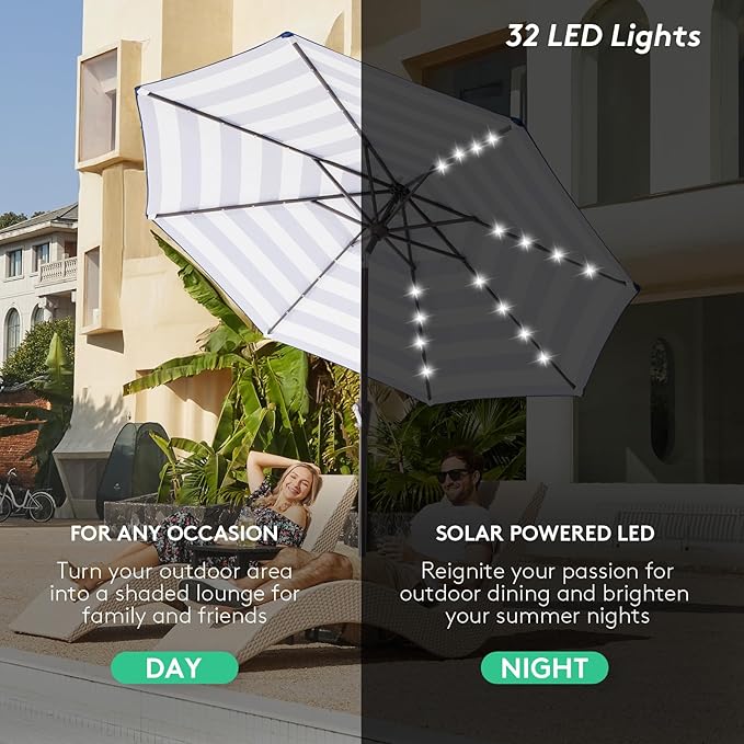 JEAREY 9FT Outdoor Patio Umbrella - Image 3