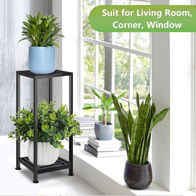 Plant Stand Indoor Outdoor Heavy Duty Wrought Iron Pedestal Stands Metal Plant - Image 5