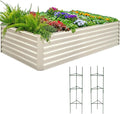 Quictent Galvanized Raised Garden Bed 8x4x2 Ft Tall Metal Planter Box by QUICTENT