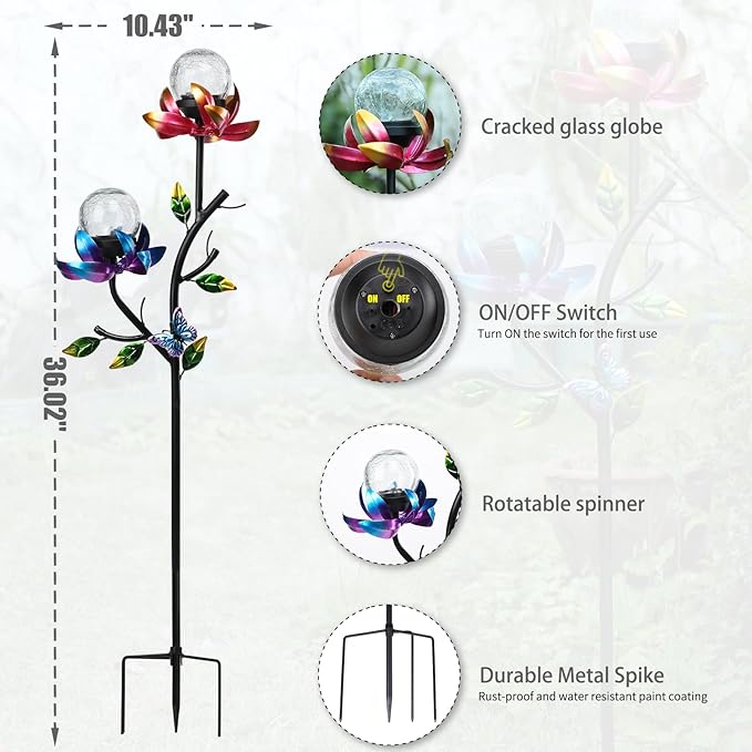 VCUTEKA Solar Garden Flowers - Image 4