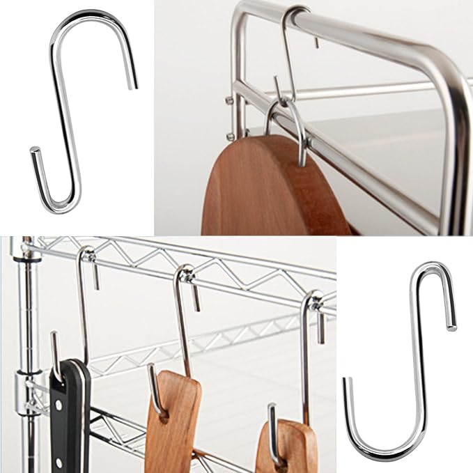 30 Pack 3 Inch S Hooks Heavy Duty Pan Pot Holder Rack Hooks Hanging Hangers S - Image 3