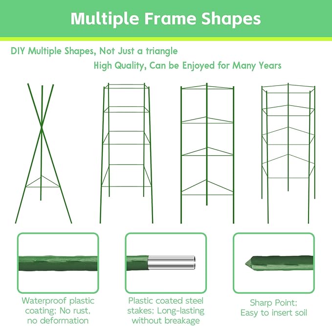 Riare 4 Pack 4 FT Tomato Cages for Garden- 48inches Heavy Duty Tomato Stakes - Image 5