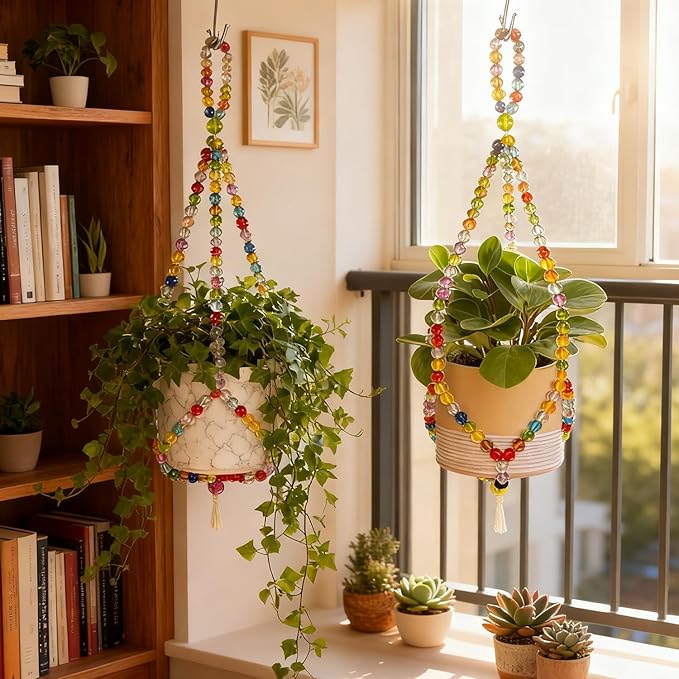 2 Pack Macrame Plant Hangers - Image 5