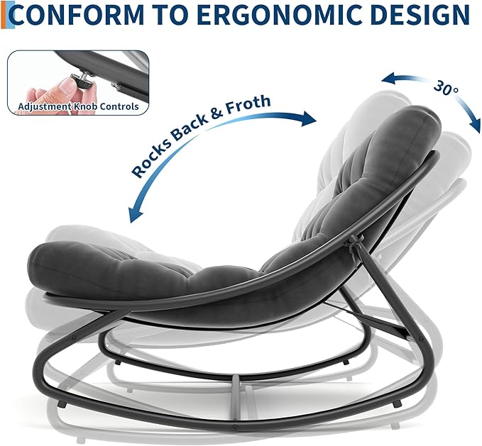 IDEALHOUSE Outdoor Rocking Chair - Image 3