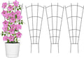 4 Pack 32'' Garden Trellis for Climbing Plants Outdoor Metal Trellis for Potted by Yaocom