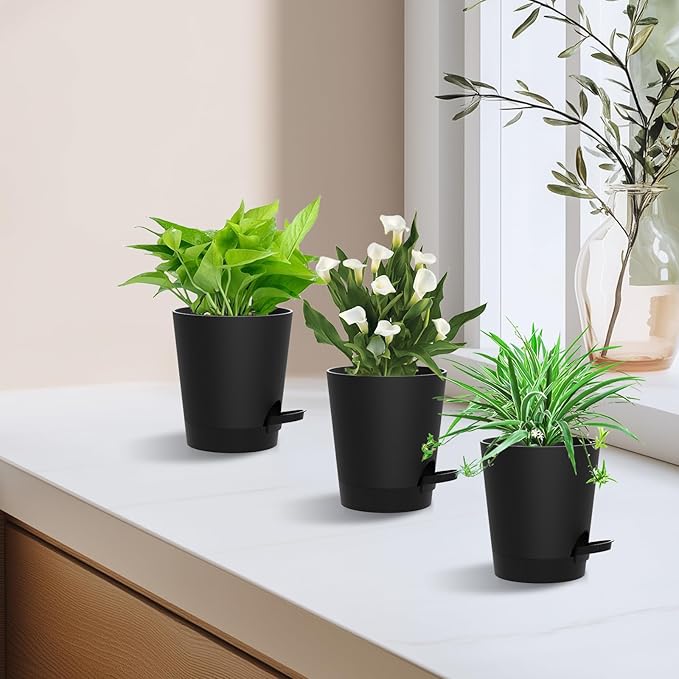 Self Watering Pots, 4 inch Flower Pots - Image 5