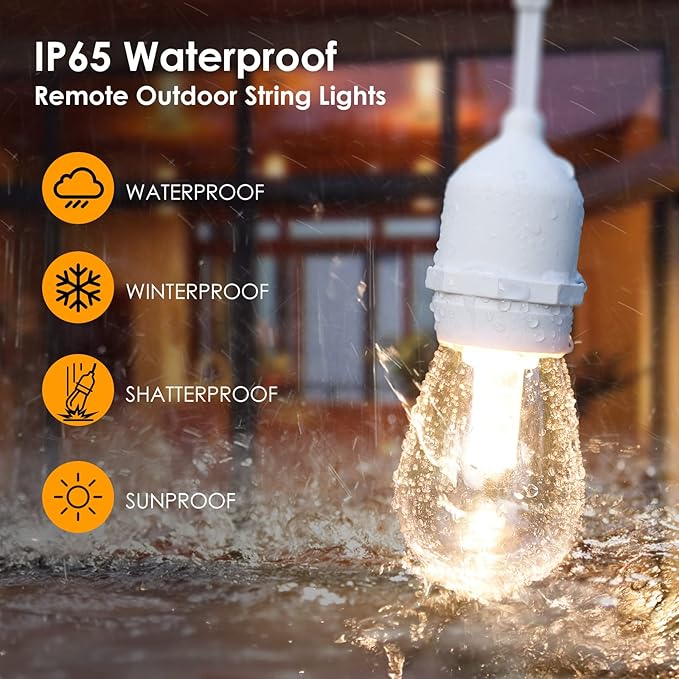 Mlambert 3 Color Outdoor LED Dimmable String Lights - Image 3