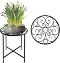 Plant Stand, Retro Design Round, Rust-Proof Coated Metal Pot Stand by ZEECER