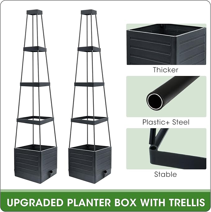 MQFORU 2 Packs Raised Garden Bed Tomato Planter - Image 8