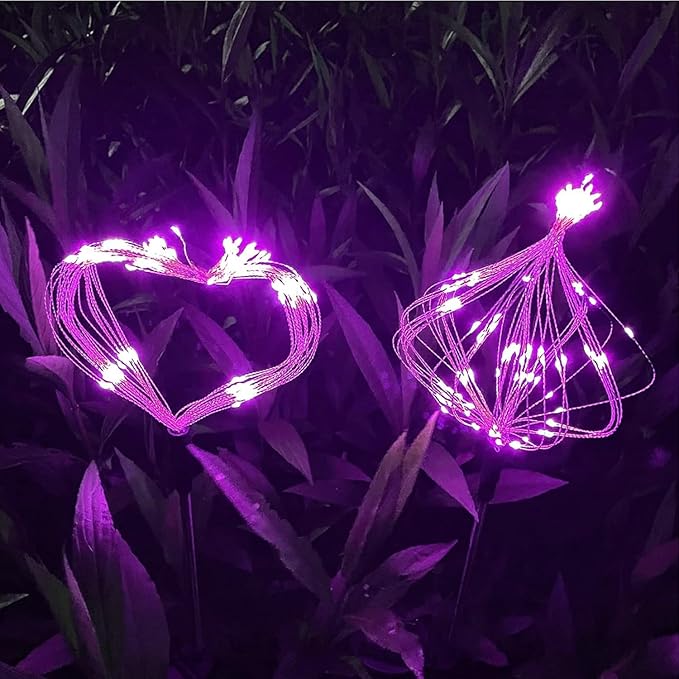 JJGoo Solar Firework Lights, 2 Pack 120 LEDs 2 Lighting Modes Solar Garden - Image 9