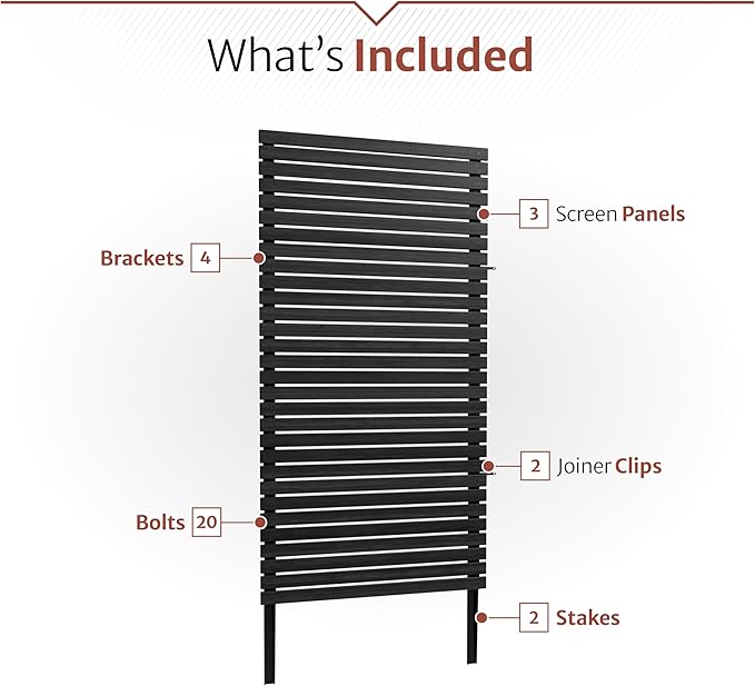 6ft H x 3.1ft W No Dig Enclo Aspen Charcoal Wood Privacy Screen, Decorative - Image 5