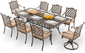 9-Piece Cast Aluminum Patio Furniture, Outdoor Dining Sets by Unknown