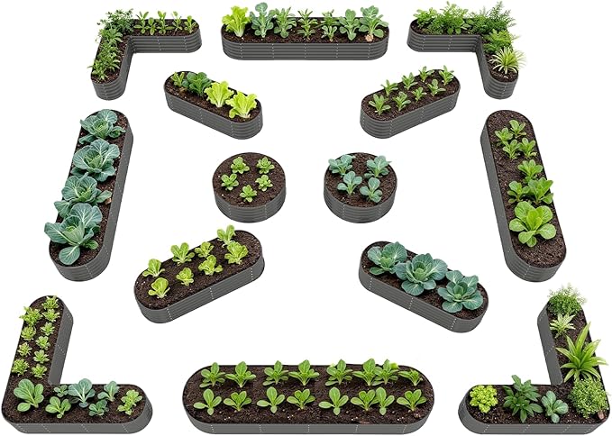 A ANLEOLIFE Set of 14 18 Inch Tall Raised Garden Beds Kit, Heart-Shaped by AAnleolife