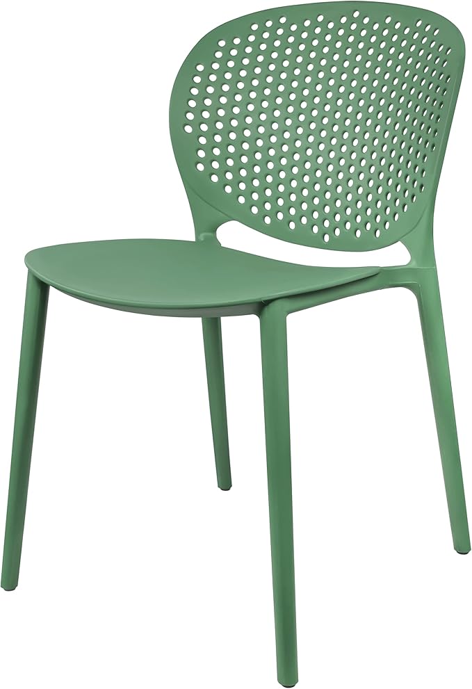 2xhome Set of 4 Patio Dining Chairs | Modern Stackable Outdoor Pool Side Chair - Image 7