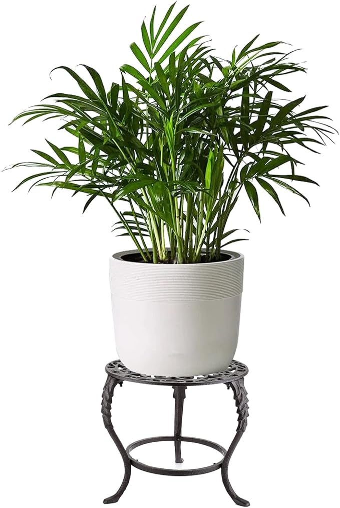 OwnMy Heavy Duty Cast Iron Plant Stand Vintage Iron Flower Pot Holder, Rustic - Image 2