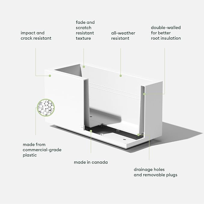 Veradek Block Series Long Box Planter - Image 2